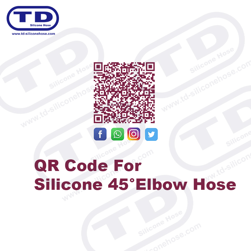 Tuyau de coude en silicone 45 °