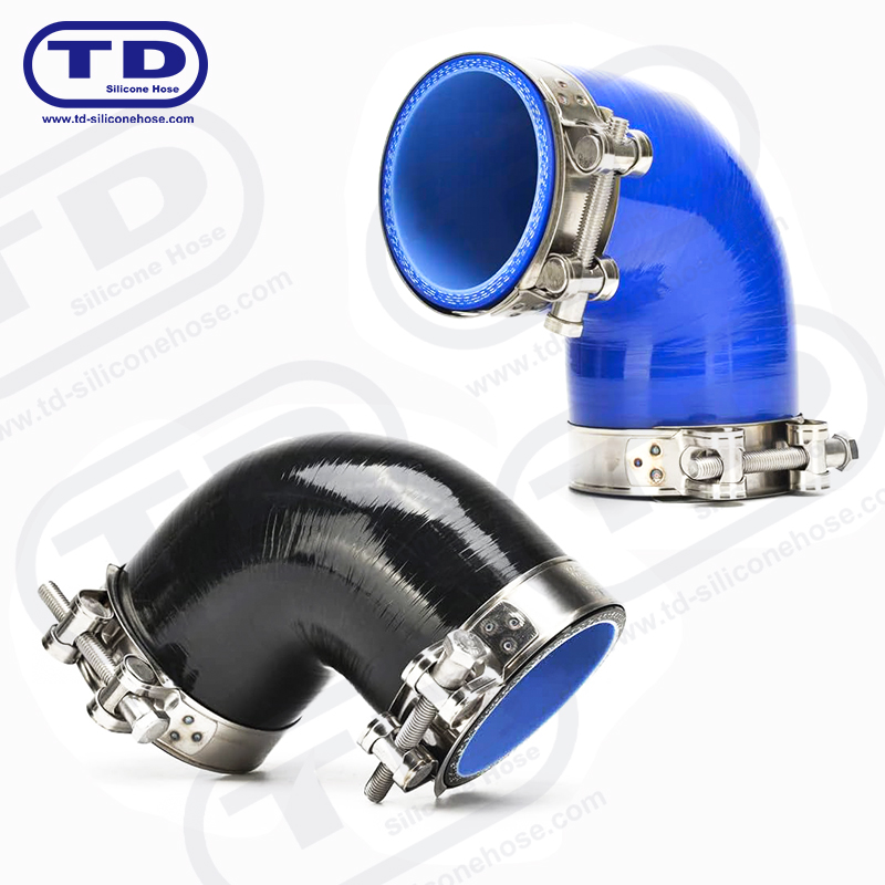 Tuyau de coude en silicone à 90 °