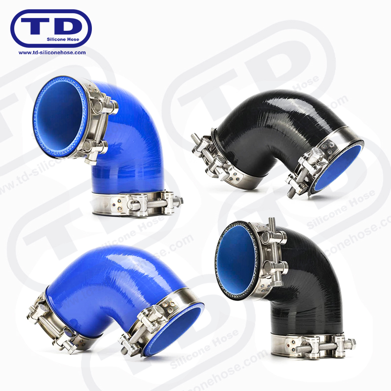 Tuyau de coude en silicone à 90 °