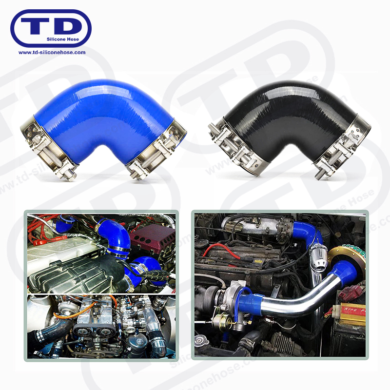 Tuyau de coude en silicone à 90 °