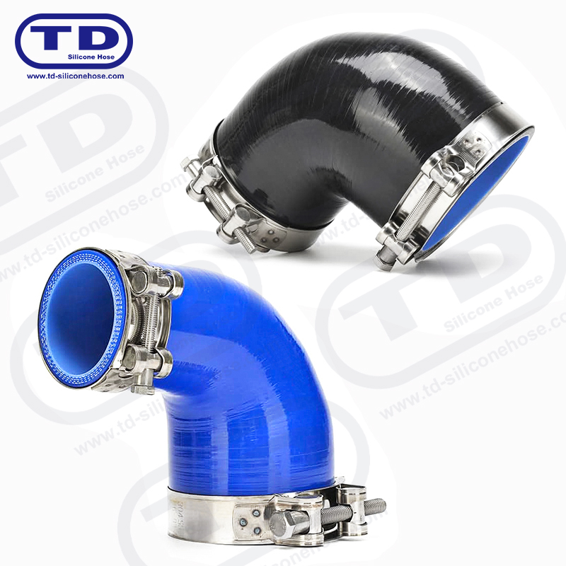 Tuyau de réducteur en silicone à 90 °