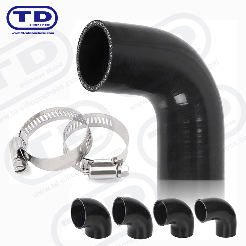 Tuyau de coude en silicone à 90 °