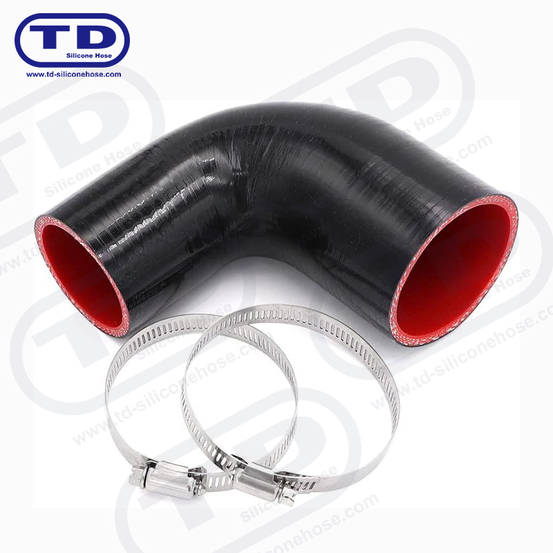 Tuyau de réducteur en silicone à 90 °