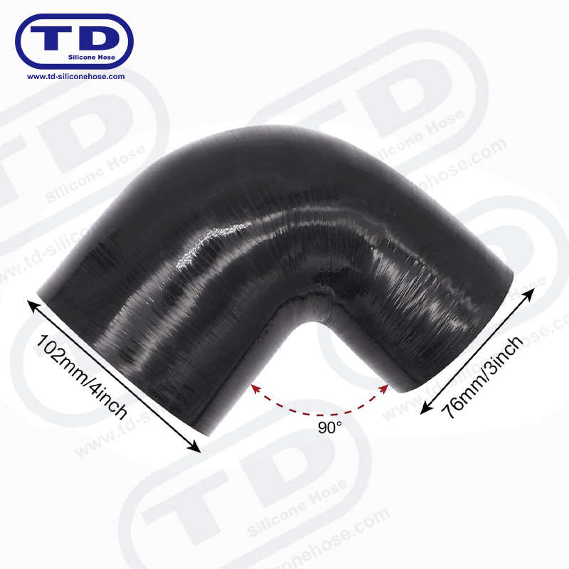 Tuyau de réducteur en silicone à 90 °