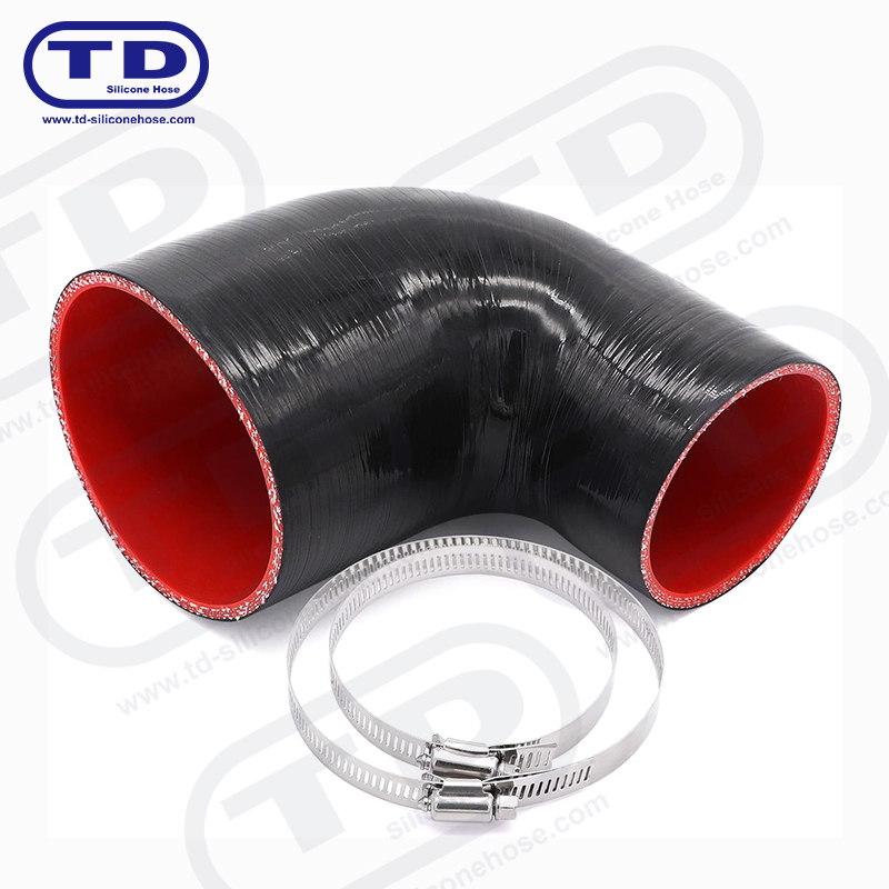 Tuyau de réducteur en silicone à 90 °