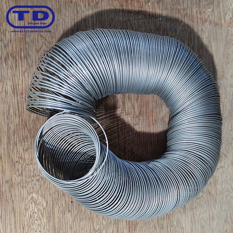 Tuyau de silicone renforcé de fil