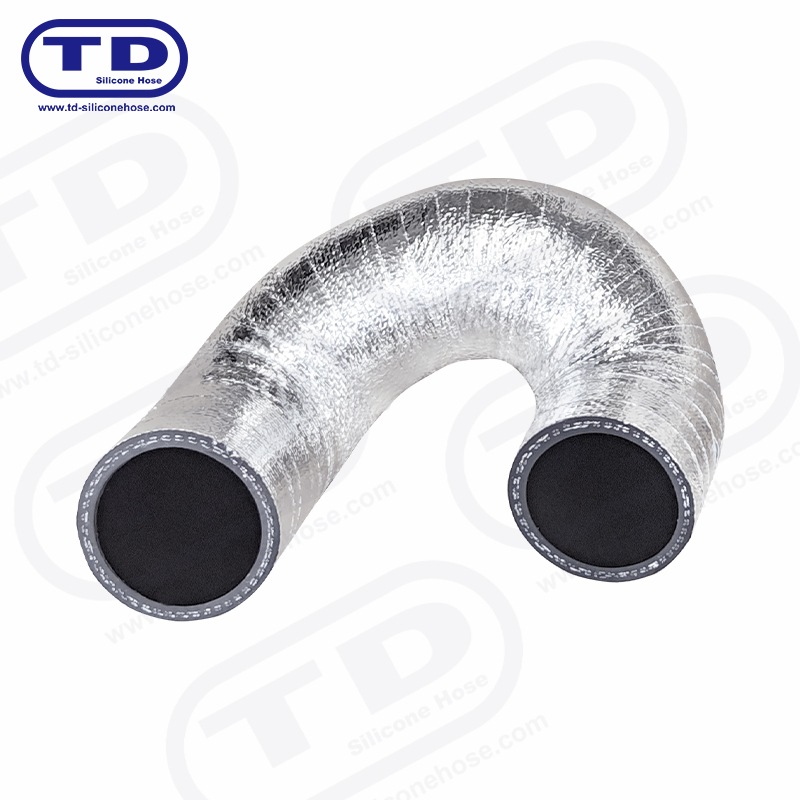 Tuyau en silicone enveloppé en aluminium